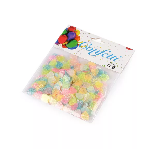 Műanyag konfetti szív esküvői születésnapi party asztaldíszekhez - 3 mix (1 zacskó) Műanyag konfetti szív esküvői születésnapi party asztaldíszekhez - 3 mix (1 zacskó)