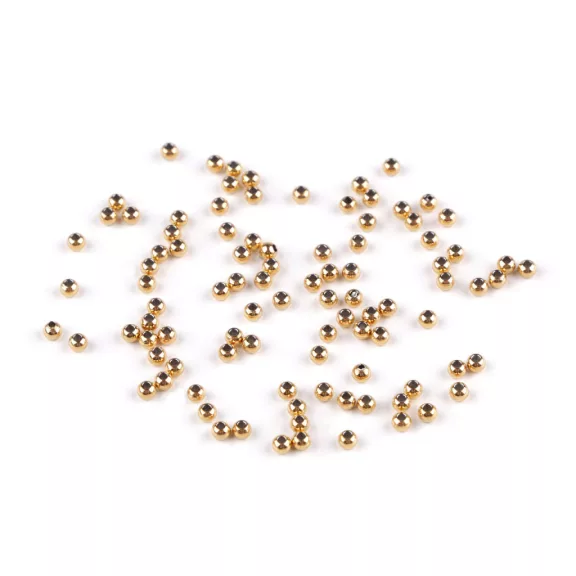 Rozsdamentes acél gyöngyök Ø3 mm - 2 arany (100 db-os csomagolás) Rozsdamentes acél gyöngyök Ø3 mm - 2 arany (100 db-os csomagolás)