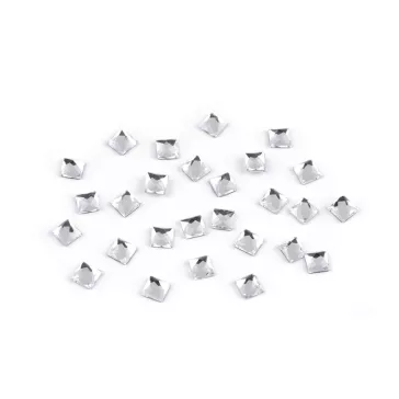   Felvasalható kövek hotfix négyzet csiszolt 4x4 mm - crystal (6 g-os csomagolás)