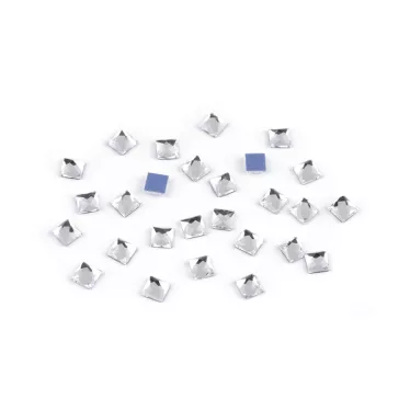   Felvasalható kövek hotfix négyzet csiszolt 4x4 mm - crystal (6 g-os csomagolás)