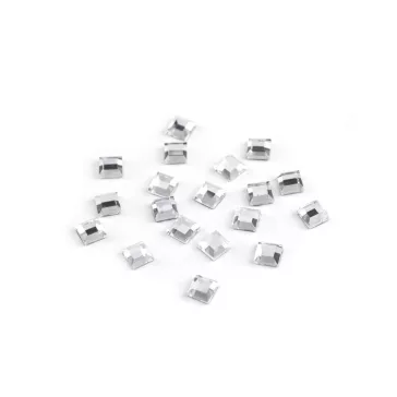   Felvasalható kövek hotfix négyzet csiszolt 4x4 mm - crystal (20 g-os csomagolás)