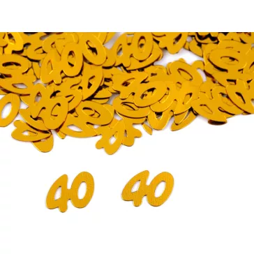   Konfetti számok 30; 40; 50; 60 - lakodalmakra - 4 (40) arany (1 zacskó)