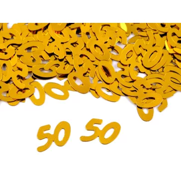   Konfetti számok 30; 40; 50; 60 - lakodalmakra - 6 (50) arany (1 zacskó)