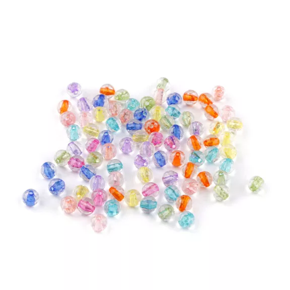 Műanyag gyöngyök, átlátszó színes bújtatóval Ø6 mm, 8 mm - 1 (Ø6 mm) mix (20 g-os csomagolás) Műanyag gyöngyök, átlátszó színes bújtatóval Ø6 mm, 8 mm - 1 (Ø6 mm) mix (20 g-os csomagolás)