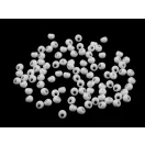 Műanyag gyöngycseppek, utánzat gyöngyök 4,7x5,3 mm - 1 fehér (10 g-os csomagolás)