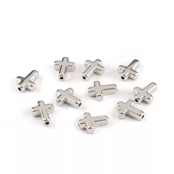 Műanyag gyöngyök / ékszerkészítéshez alkatrészek 12x15 mm metalikus - 1 ezüst (60 db-os csomagolás) Műanyag gyöngyök / ékszerkészítéshez alkatrészek 12x15 mm metalikus - 1 ezüst (60 db-os csomagolás)