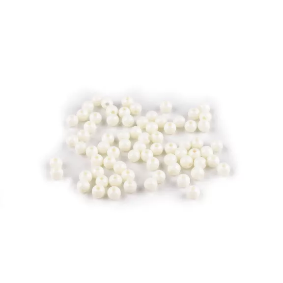 Műanyag gyöngyök Ø6 mm - 2 krém világos (10 g-os csomagolás) Műanyag gyöngyök Ø6 mm - 2 krém világos (10 g-os csomagolás)