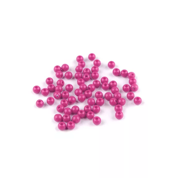 Műanyag gyöngyök Ø6 mm - 4 pink (500 g-os csomagolás) Műanyag gyöngyök Ø6 mm - 4 pink (500 g-os csomagolás)