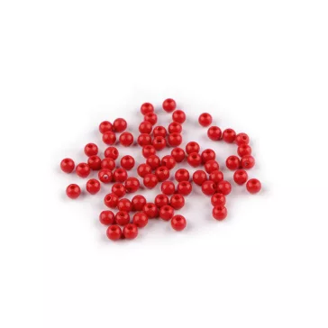 Műanyag gyöngyök Ø6 mm - 5 piros (500 g-os csomagolás)