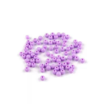 Műanyag gyöngyök Ø6 mm - 6 lila (10 g-os csomagolás)