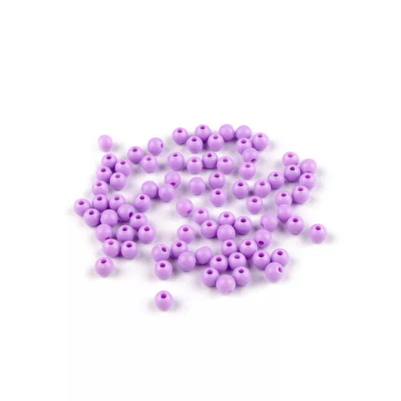 Műanyag gyöngyök Ø6 mm - 6 lila (10 g-os csomagolás) Műanyag gyöngyök Ø6 mm - 6 lila (10 g-os csomagolás)