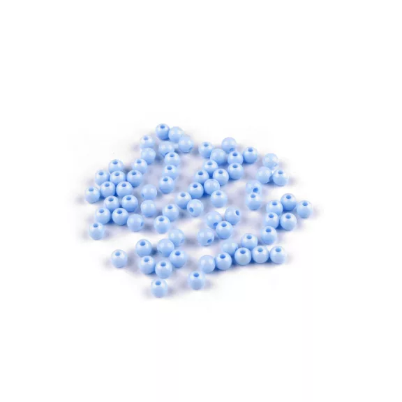 Műanyag gyöngyök Ø6 mm - 8 világoskék (10 g-os csomagolás) Műanyag gyöngyök Ø6 mm - 8 világoskék (10 g-os csomagolás)