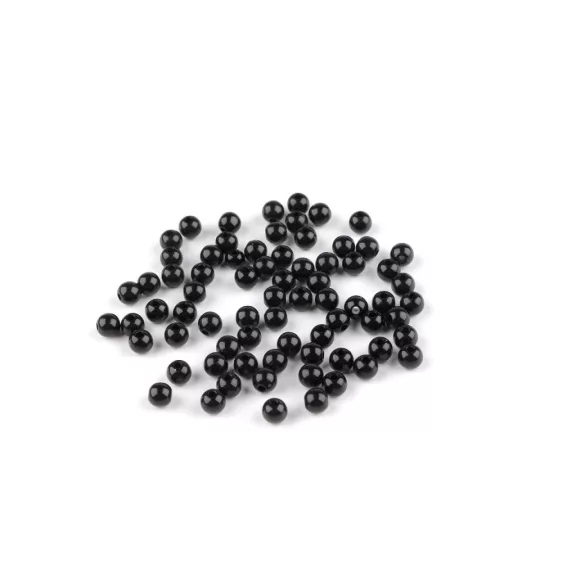 Műanyag gyöngyök Ø6 mm - 10 fekete (10 g-os csomagolás) Műanyag gyöngyök Ø6 mm - 10 fekete (10 g-os csomagolás)