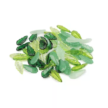   Műanyag levélke gyöngy - 1 mix átlátszó (100 g-os csomagolás)