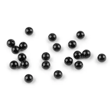   Szintetikus Onyx műásvány gyöngy Ø4 mm - onyx (80 db-os csomagolás)