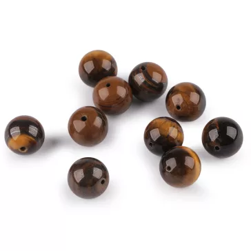   Tigrisszem szintetikus műásvány gyöngyök Ø14 mm - tigrisszem (10 db-os csomagolás)