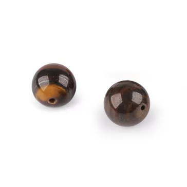  Tigrisszem szintetikus műásvány gyöngyök Ø14 mm - tigrisszem (10 db-os csomagolás)