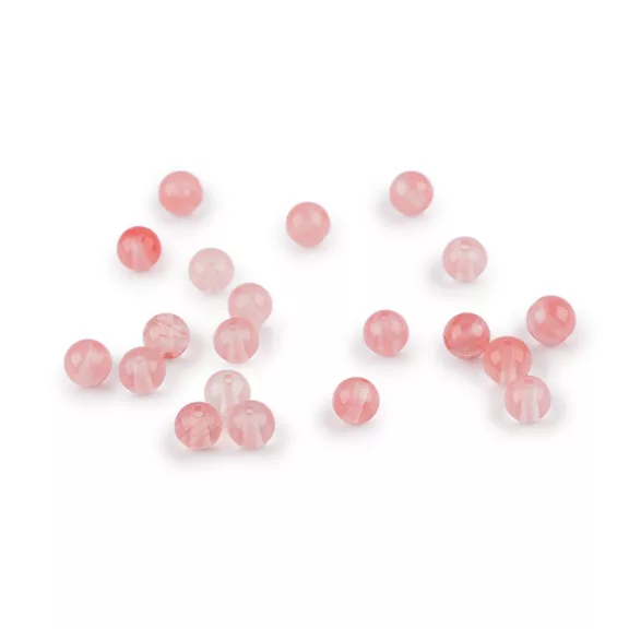 Szintetikus cseresznye kvarc, ásványgyöngyök Ø5 mm - cseresznye kvarc (20 db-os csomagolás) Szintetikus cseresznye kvarc, ásványgyöngyök Ø5 mm - cseresznye kvarc (20 db-os csomagolás)