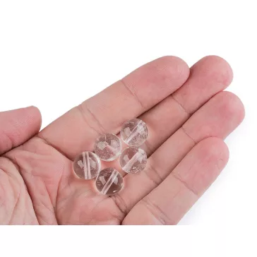   Krisztály ásvángyöngy Ø12 mm - kristály (10 db-os csomagolás)