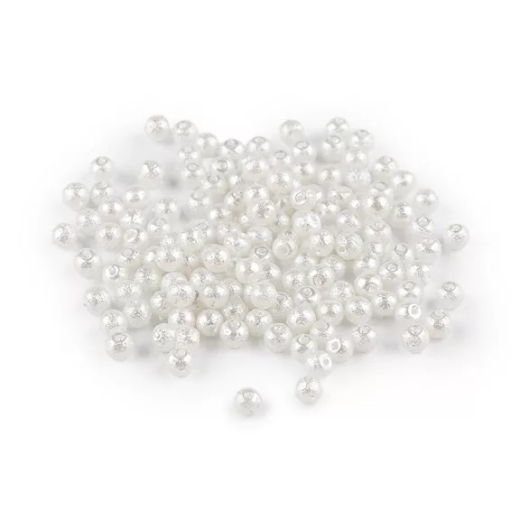 Üveggyöngy viaszolt Ø4 mm - 1 fehér (60 g-os csomagolás) Üveggyöngy viaszolt Ø4 mm - 1 fehér (60 g-os csomagolás)