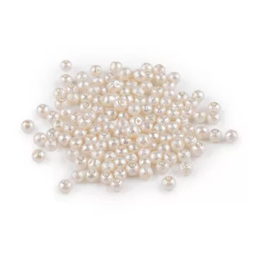   Üveggyöngy viaszolt Ø4 mm - 2 krém világos (200 g-os csomagolás)