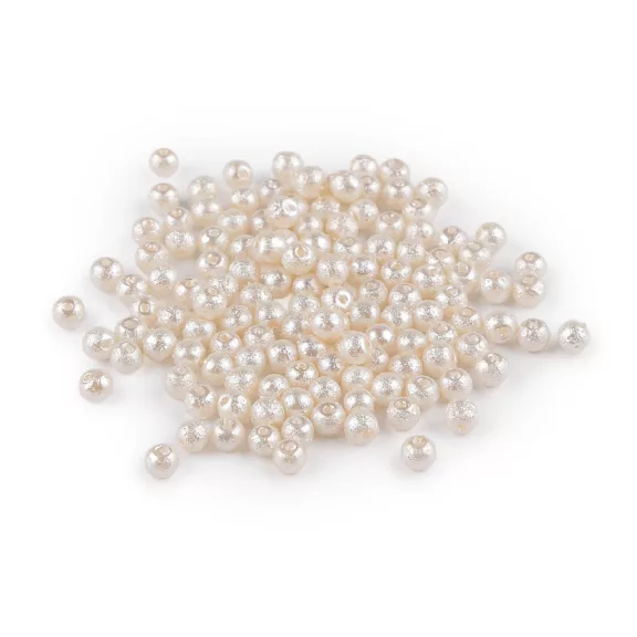 Üveggyöngy viaszolt Ø4 mm - 2 krém világos (200 g-os csomagolás) Üveggyöngy viaszolt Ø4 mm - 2 krém világos (200 g-os csomagolás)