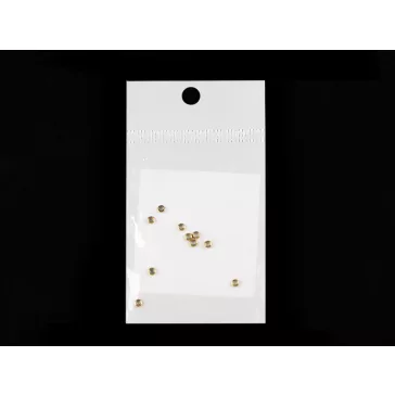   Összenyomható rögzítő ellem rozsdamentes acélból Ø2,5 mm stopper - 2 arany (10 zacskó)