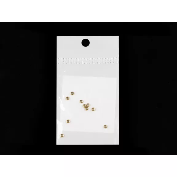 Összenyomható rögzítő ellem rozsdamentes acélból Ø2,5 mm stopper - 2 arany (30 zacskó) Összenyomható rögzítő ellem rozsdamentes acélból Ø2,5 mm stopper - 2 arany (30 zacskó)