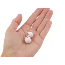 Fa gyöngyök hópehely mintával Ø16 mm - fehér piros (50 db-os csomagolás) Fa gyöngyök hópehely mintával Ø16 mm - fehér piros (50 db-os csomagolás)