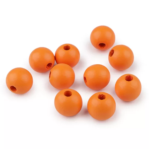 Fa gyöngyök Ø16 mm golyók - 2 narancssárga (50 db-os csomagolás) Fa gyöngyök Ø16 mm golyók - 2 narancssárga (50 db-os csomagolás)