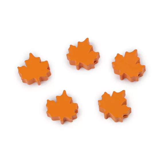 Fa gyöngyök falevél 19x20 mm - 1 narancssárga (5 db-os csomagolás) Fa gyöngyök falevél 19x20 mm - 1 narancssárga (5 db-os csomagolás)