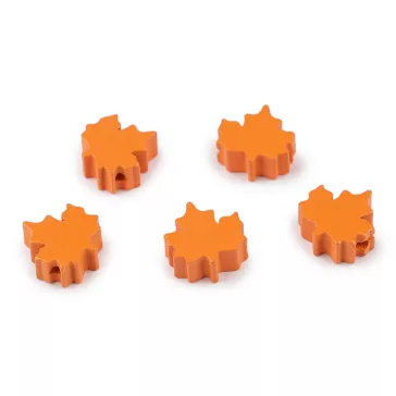   Fa gyöngyök falevél 19x20 mm - 1 narancssárga (50 db-os csomagolás)
