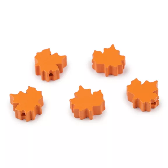 Fa gyöngyök falevél 19x20 mm - 1 narancssárga (50 db-os csomagolás) Fa gyöngyök falevél 19x20 mm - 1 narancssárga (50 db-os csomagolás)
