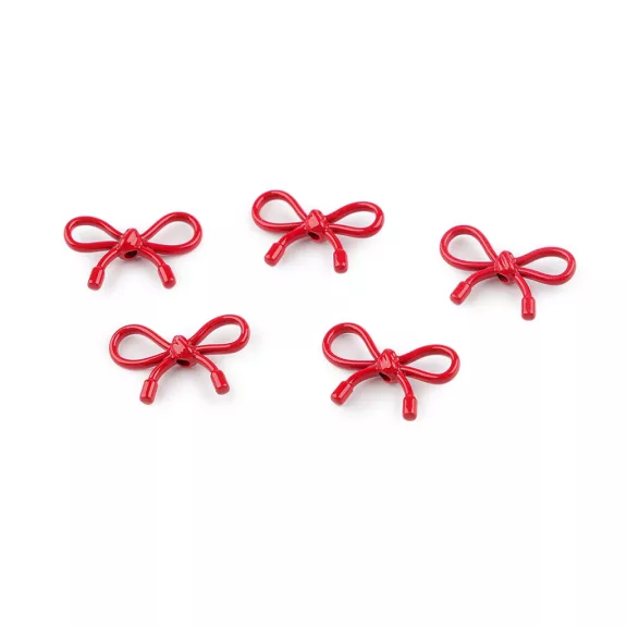 Fém gyöngyök _/ medálok masnik 13x20 mm - 3 piros (5 db-os csomagolás) Fém gyöngyök _/ medálok masnik 13x20 mm - 3 piros (5 db-os csomagolás)