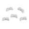 Lakkozott angyalszárny díszítő elem 6x12 mm - 1 Off White (5 db-os csomagolás)