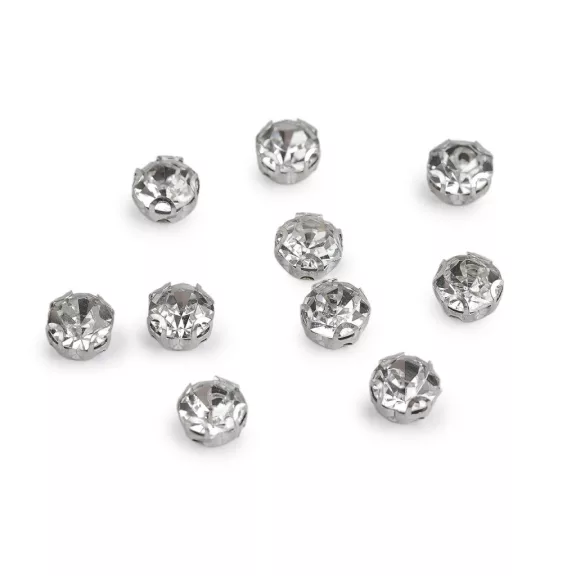 Felvarrható strasszkövek / strasszkövek foglalatban Ø6; 7; 8 mm - 1 (Ø6 mm) crystal (30 db-os csomagolás) Felvarrható strasszkövek / strasszkövek foglalatban Ø6; 7; 8 mm - 1 (Ø6 mm) crystal (30 db-os csomagolás)