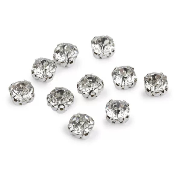 Felvarrható strasszkövek / strasszkövek foglalatban Ø6; 7; 8 mm - 3 (Ø8 mm) crystal (100 db-os csomagolás) Felvarrható strasszkövek / strasszkövek foglalatban Ø6; 7; 8 mm - 3 (Ø8 mm) crystal (100 db-os csomagolás)