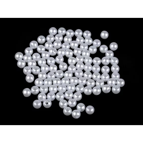 Műanyag dekorációs gyöngyök Ø6; 8; 10; 12 mm tekla - 1 (Ø6 mm) fehér (300 g-os csomagolás) Műanyag dekorációs gyöngyök Ø6; 8; 10; 12 mm tekla - 1 (Ø6 mm) fehér (300 g-os csomagolás)