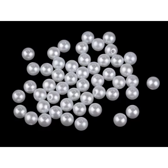 Műanyag dekorációs gyöngyök Ø6; 8; 10; 12 mm tekla - 3 (Ø8 mm) fehér (300 g-os csomagolás) Műanyag dekorációs gyöngyök Ø6; 8; 10; 12 mm tekla - 3 (Ø8 mm) fehér (300 g-os csomagolás)