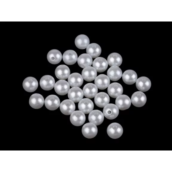 Műanyag dekorációs gyöngyök Ø6; 8; 10; 12 mm tekla - 5 (Ø10 mm) fehér (300 g-os csomagolás) Műanyag dekorációs gyöngyök Ø6; 8; 10; 12 mm tekla - 5 (Ø10 mm) fehér (300 g-os csomagolás)