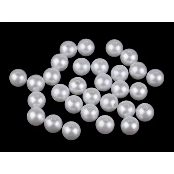 Műanyag dekorációs gyöngyök Ø6; 8; 10; 12 mm tekla - 7 (Ø12 mm) fehér (500 g-os csomagolás) Műanyag dekorációs gyöngyök Ø6; 8; 10; 12 mm tekla - 7 (Ø12 mm) fehér (500 g-os csomagolás)