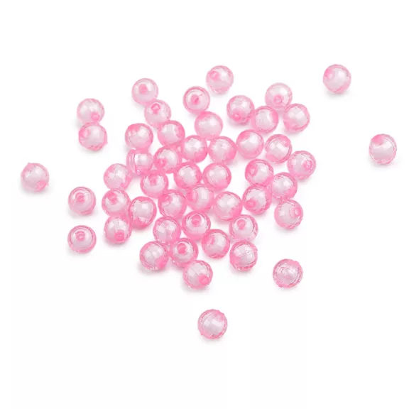 Fasettált műanyag gyöngyök Ø8 mm - 2 rózsás világos (20 g-os csomagolás) Fasettált műanyag gyöngyök Ø8 mm - 2 rózsás világos (20 g-os csomagolás)