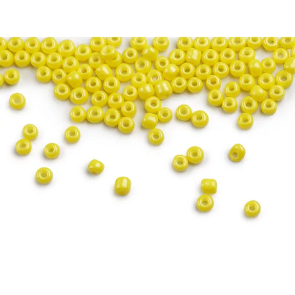 Kásagyöngy 8/0 - 3 mm nem átlátszó - 9982 sárga (150 g-os csomagolás) Kásagyöngy 8/0 - 3 mm nem átlátszó - 9982 sárga (150 g-os csomagolás)
