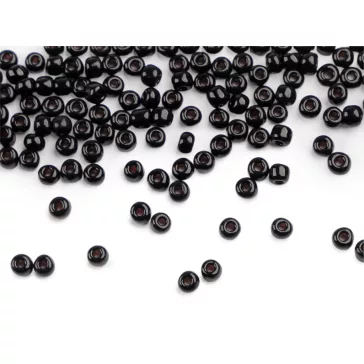  Kásagyöngy 8/0 - 3 mm nem átlátszó - fekete (150 g-os csomagolás)