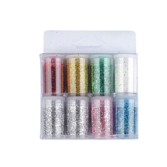 Csillámpor / glitter készlet tégelyben, 8 db x 4 g - mix (24 db-os csomagolás) Csillámpor / glitter készlet tégelyben, 8 db x 4 g - mix (24 db-os csomagolás)