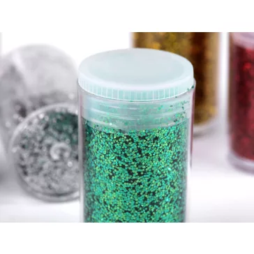   Csillámpor / glitter készlet tégelyben, 8 db x 4 g - mix (24 db-os csomagolás)
