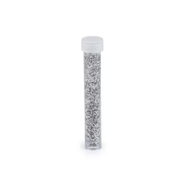   Csillámpor / glitter tubusban, 3,5 g - 2 ezüst (36 db-os csomagolás)