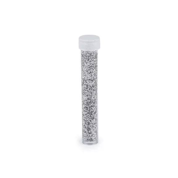 Csillámpor / glitter tubusban, 3,5 g - 2 ezüst (36 db-os csomagolás) Csillámpor / glitter tubusban, 3,5 g - 2 ezüst (36 db-os csomagolás)