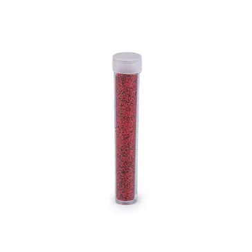   Csillámpor / glitter tubusban, 3,5 g - 5 piros (36 db-os csomagolás)