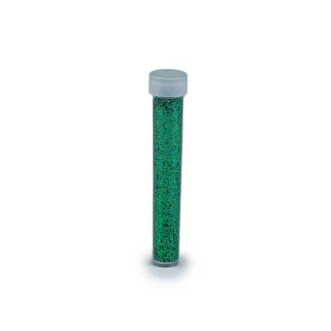   Csillámpor / glitter tubusban, 3,5 g - 6 zöld (12 db-os csomagolás)